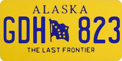 AK license plate GDH823