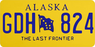 AK license plate GDH824