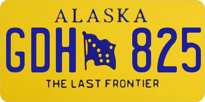 AK license plate GDH825