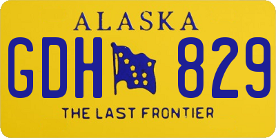 AK license plate GDH829