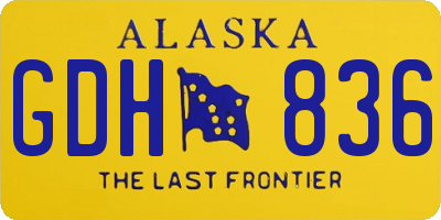 AK license plate GDH836