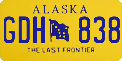 AK license plate GDH838