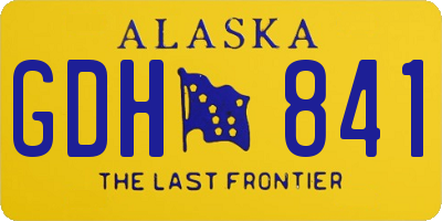 AK license plate GDH841