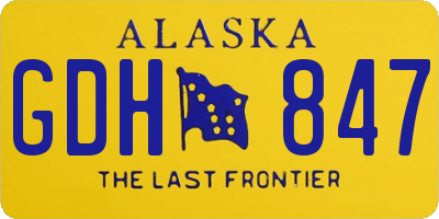 AK license plate GDH847