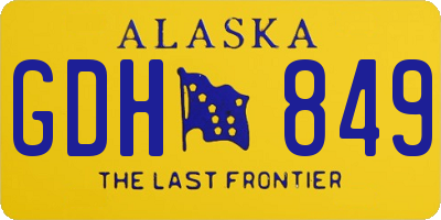 AK license plate GDH849