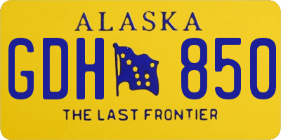 AK license plate GDH850