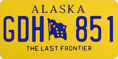 AK license plate GDH851