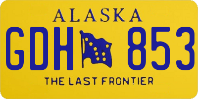 AK license plate GDH853