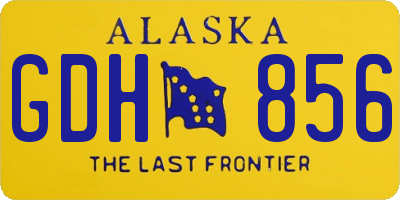AK license plate GDH856