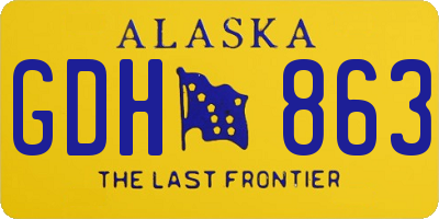 AK license plate GDH863
