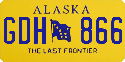 AK license plate GDH866