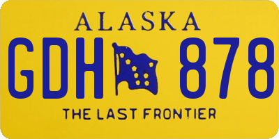 AK license plate GDH878