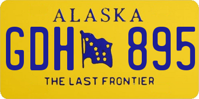 AK license plate GDH895