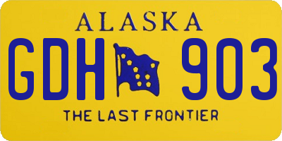 AK license plate GDH903