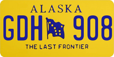 AK license plate GDH908
