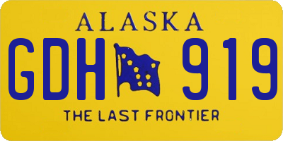 AK license plate GDH919