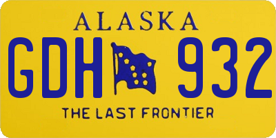 AK license plate GDH932