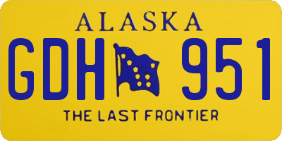 AK license plate GDH951