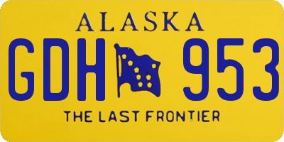 AK license plate GDH953