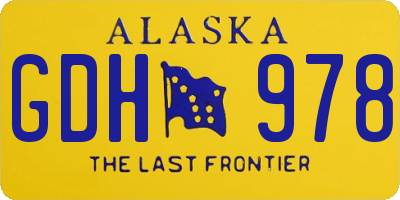 AK license plate GDH978