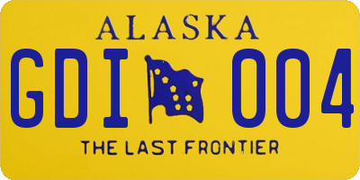 AK license plate GDI004