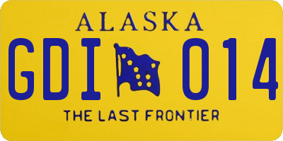 AK license plate GDI014