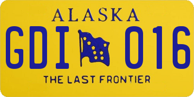 AK license plate GDI016