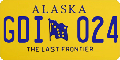AK license plate GDI024