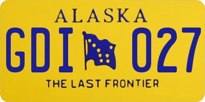 AK license plate GDI027