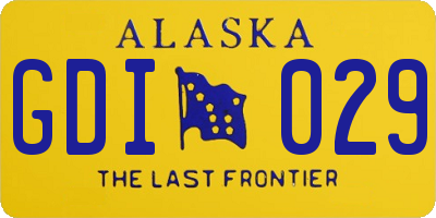 AK license plate GDI029