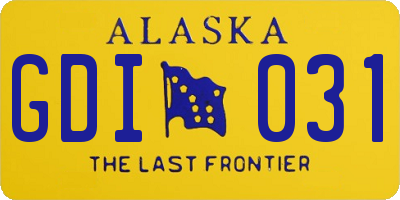 AK license plate GDI031