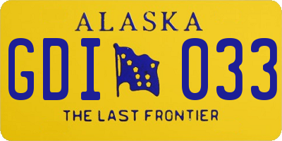 AK license plate GDI033