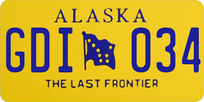 AK license plate GDI034