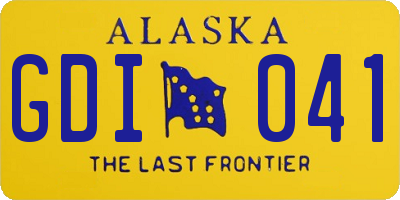 AK license plate GDI041