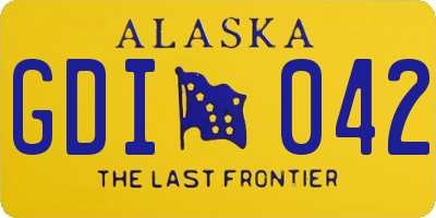 AK license plate GDI042