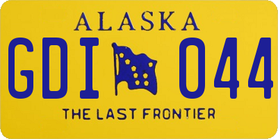 AK license plate GDI044