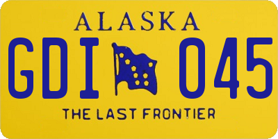 AK license plate GDI045