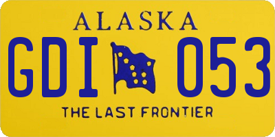 AK license plate GDI053