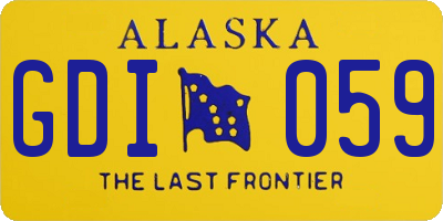 AK license plate GDI059