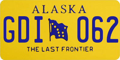 AK license plate GDI062
