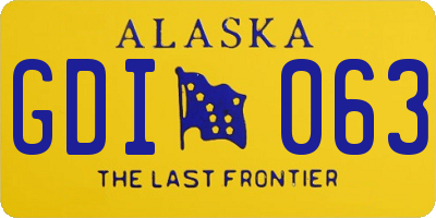 AK license plate GDI063