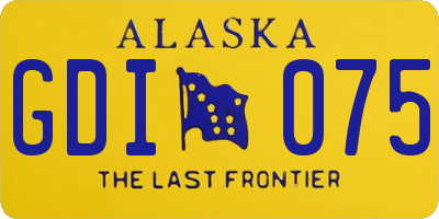 AK license plate GDI075