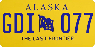 AK license plate GDI077