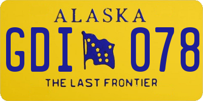 AK license plate GDI078