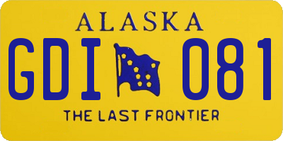 AK license plate GDI081