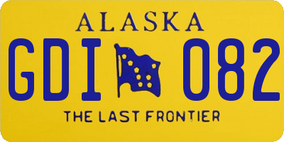 AK license plate GDI082