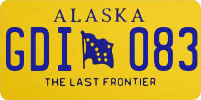 AK license plate GDI083