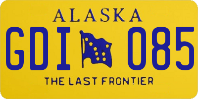 AK license plate GDI085