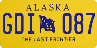 AK license plate GDI087