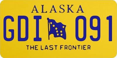 AK license plate GDI091